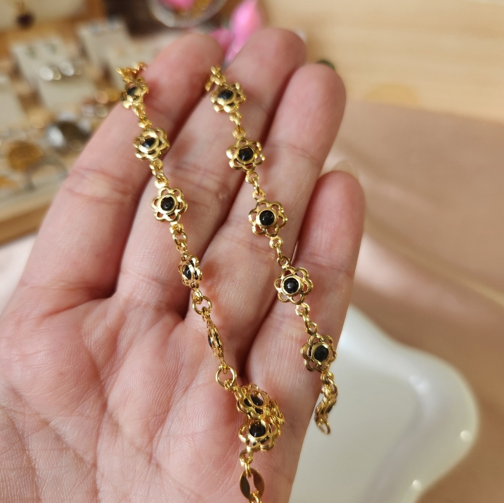 New 14k Gold Filled Flower Anklet